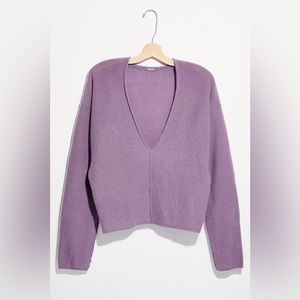 NWT - Free People Lilac Cashmere Sweater - Small